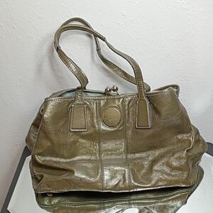 Coach Metallic Olive Shoulder Bag